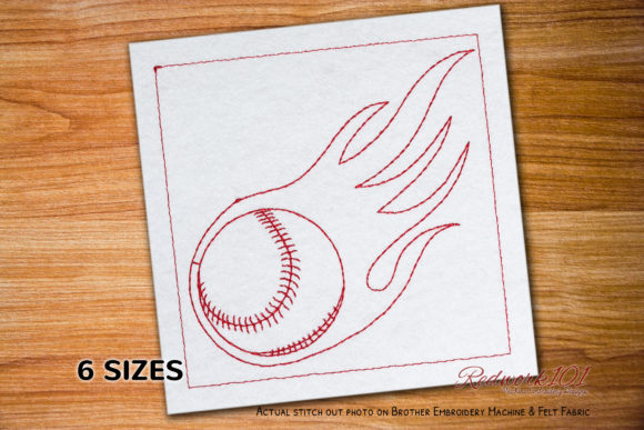 Flaming Baseball Lineart Design Review for Etsy Sellers