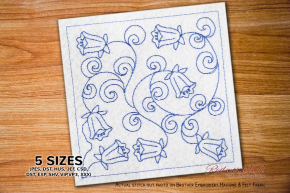 Seamless Pattern of Bluebells Flower